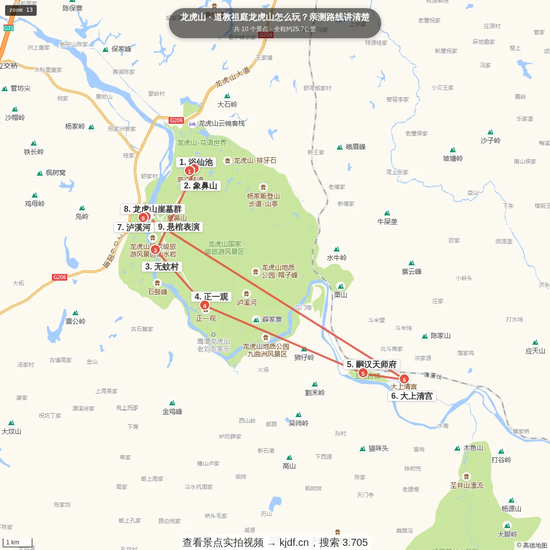 道教祖庭龙虎山怎么玩？亲测路线讲清楚旅游线路地图