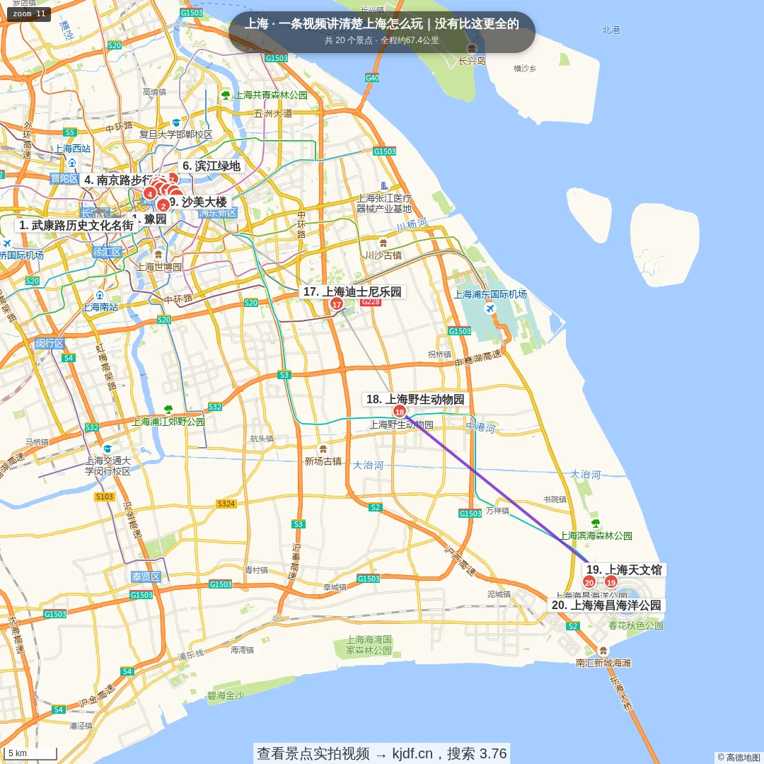 一条视频讲清楚上海怎么玩｜没有比这更全的旅游线路地图